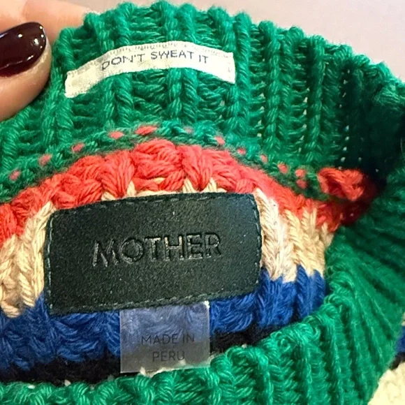 MOTHER Colorful Striped Crew Neck Sweater - Picture 3 of 5